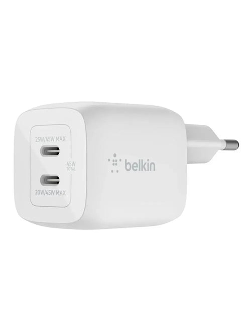 Belkin 45W Dual USB-C GaN Wall Charger with PPS