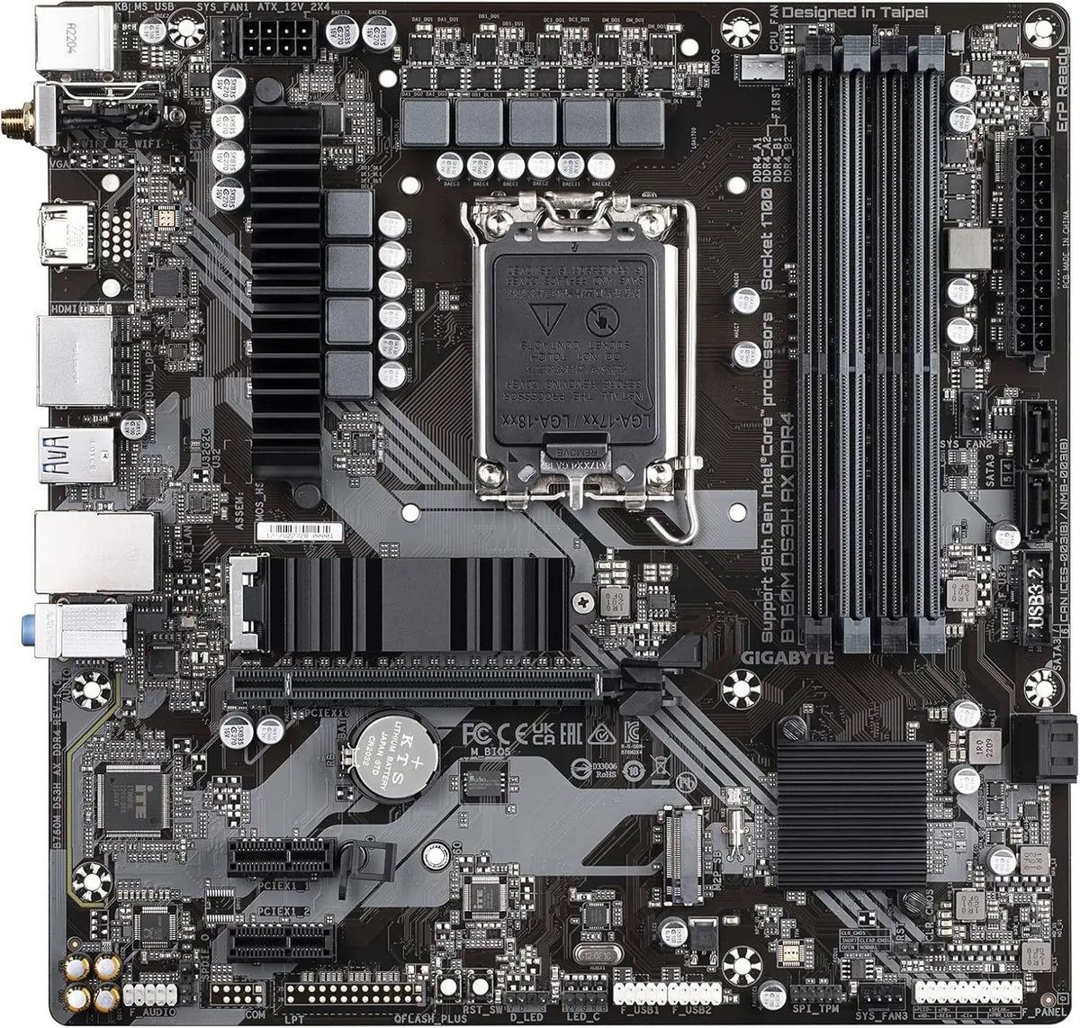Motherboard Gigabyte B760M DS3H WIFI6E DDR4 GEN5