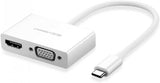 UGREEN USB Type C to HDMI + VGA Converter (White)  MM123 (30843)