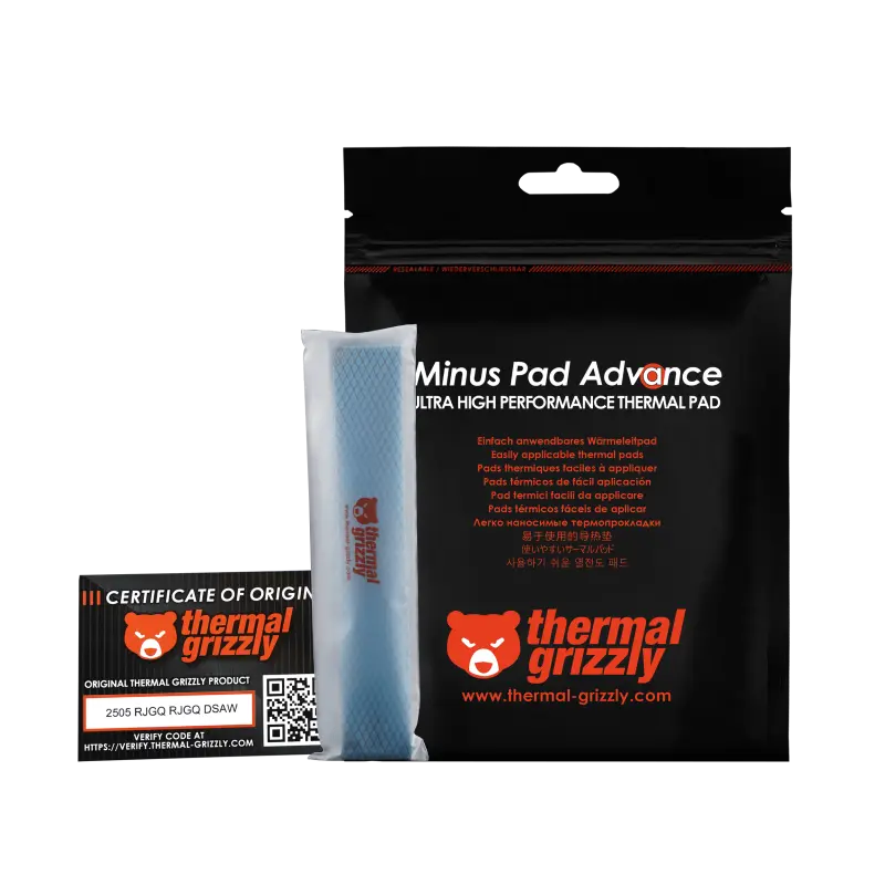Thermal Grizzly Minus Pad Pro 120x20x1.0mm 2Pcs Thermal Pad