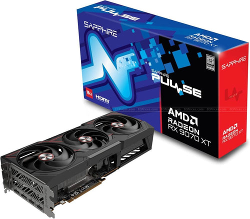 SAPPHIRE PULSE RADEON RX9070 XT GAMING OC TRIPLE 16GB