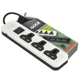Power Strip-iLock-3 Outlet Univ- 3m - 5068