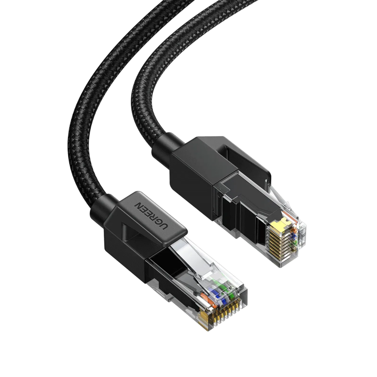 Ugreen Cat 6 U/UTP Pure Copper Ethernet  Flat 1m -Black - 50184