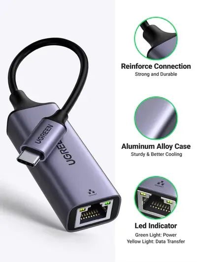 Ugreen USB-C to RJ45 2.5G Ethernet Adapter-25052