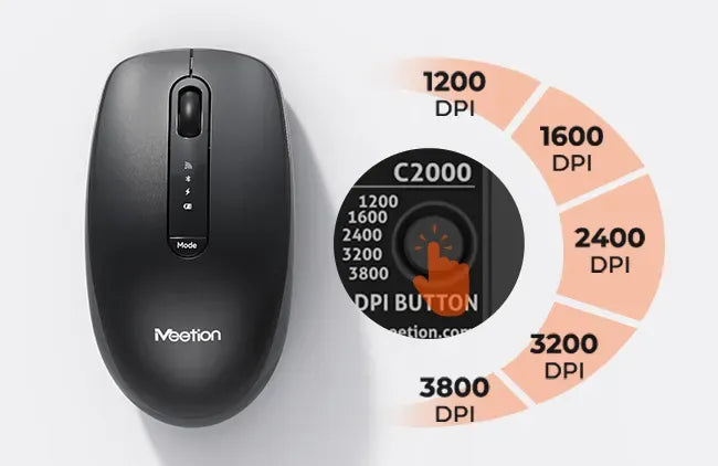 Meetion C2000 Dual Mode Rechargeable Combo (English & Arabic)