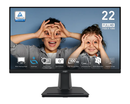 MSI PRO MP225V 21.45 VA 1920X1080 (FHD 100Hz 1ms (MPRT) / 4ms (GTG)