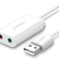 UGREEN USB 2.0 External Sound Adapter (White) - 30143