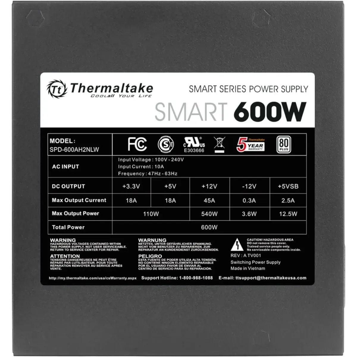 Thermaltake SPD-600 SMART Power Supply 600W