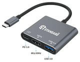 Converter 1x3 TypeC To (HDMI+USBC+USB) St 9175