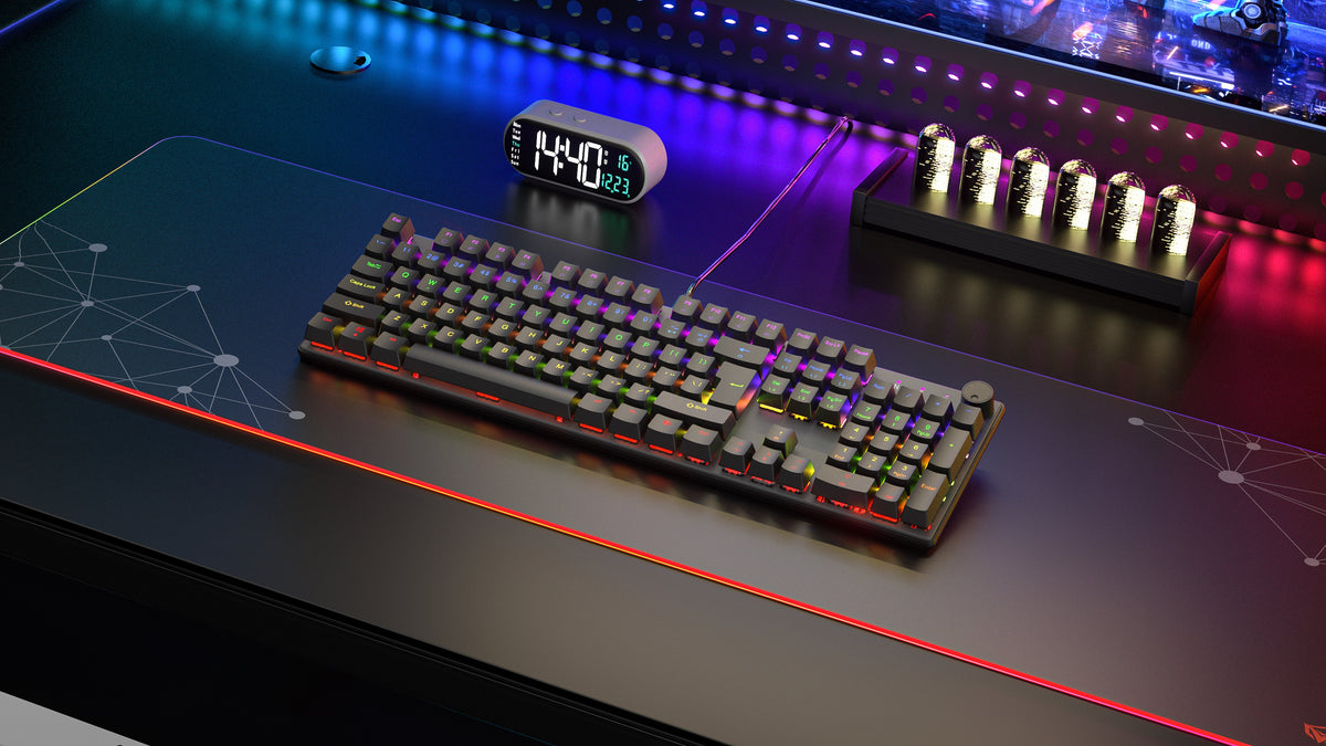 Meetion Keyboard MK14 TKL RGB Hot Swappable 3Mode Rechargeable Mechanical
